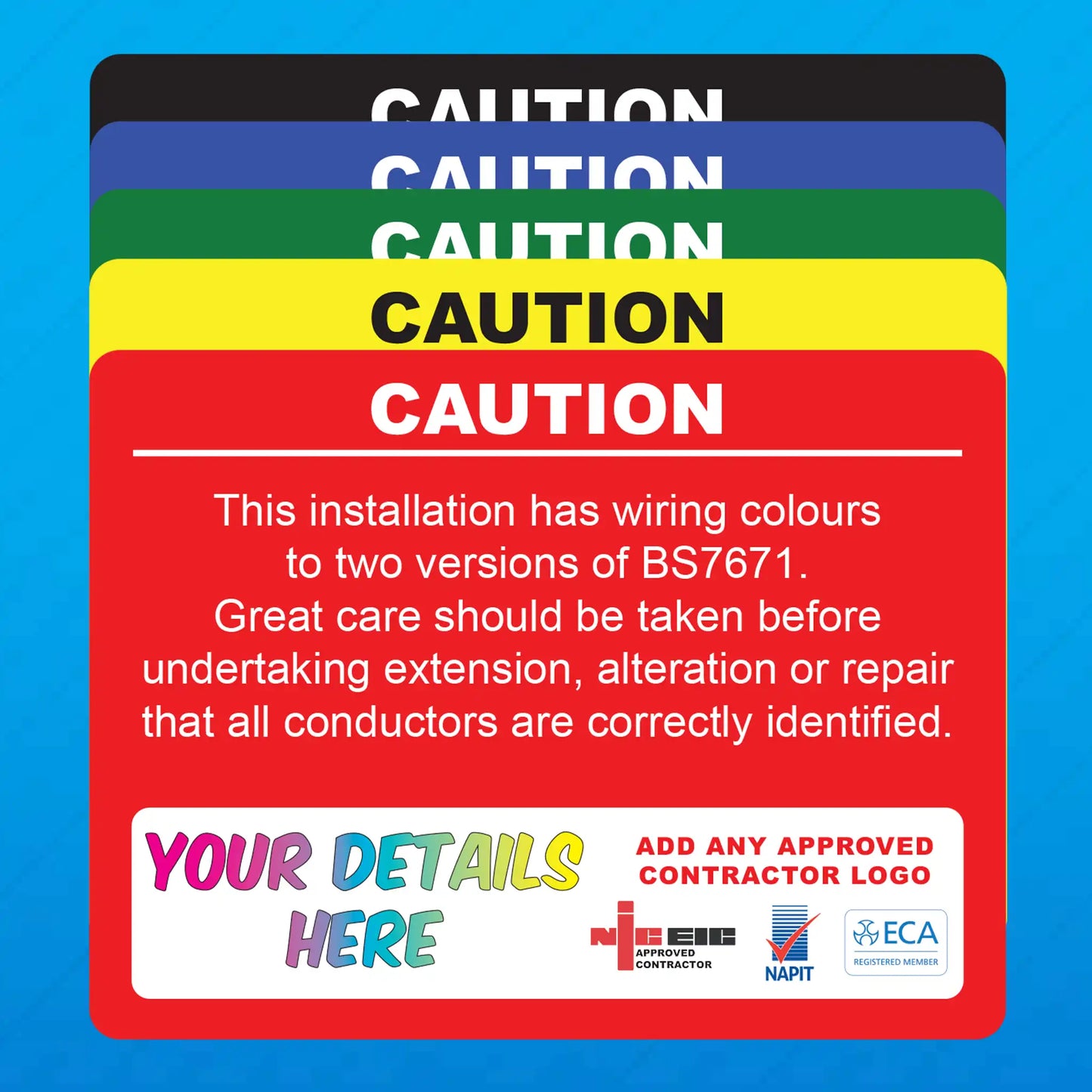 Cable Colour Harmonisation Stickers - Version 1