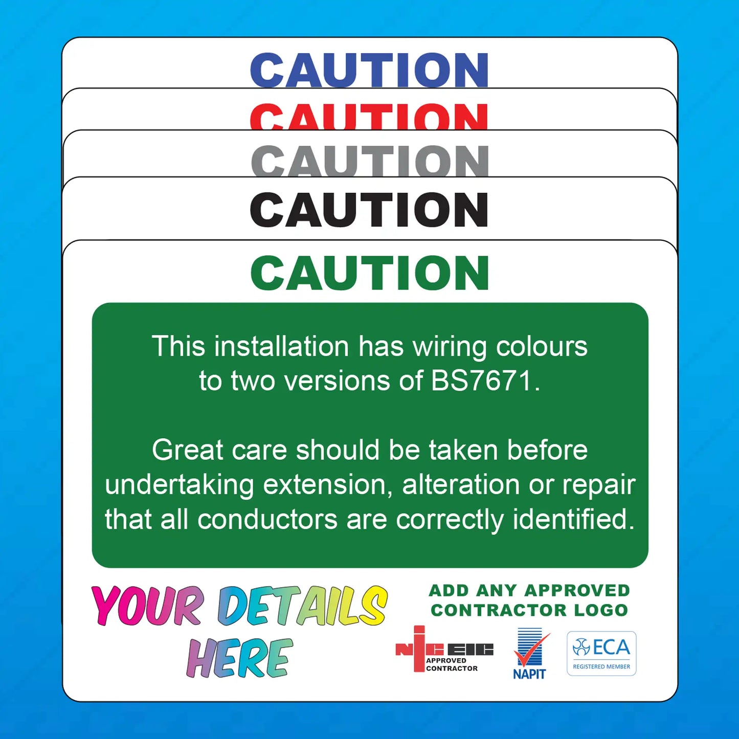 Cable Colour Harmonisation Stickers - Version 2