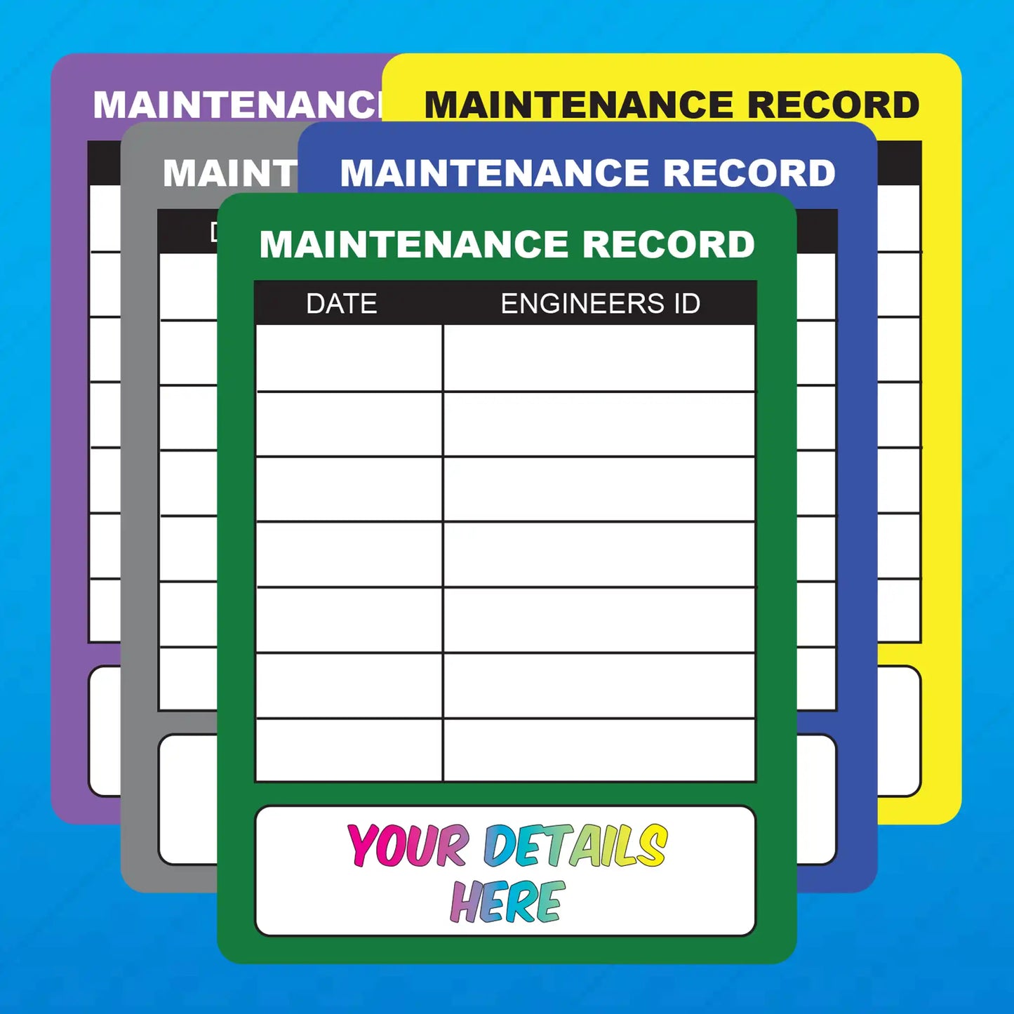 Personalised General Service Stickers - Version 1