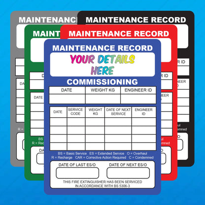 Personalised Fire Extinguisher Inspection Stickers - Version 1