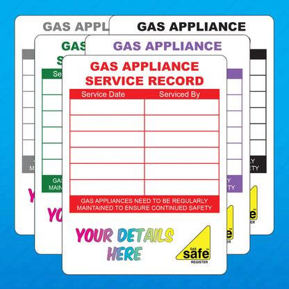 Personalised Gas Appliance Periodic Inspection Stickers - Version 2