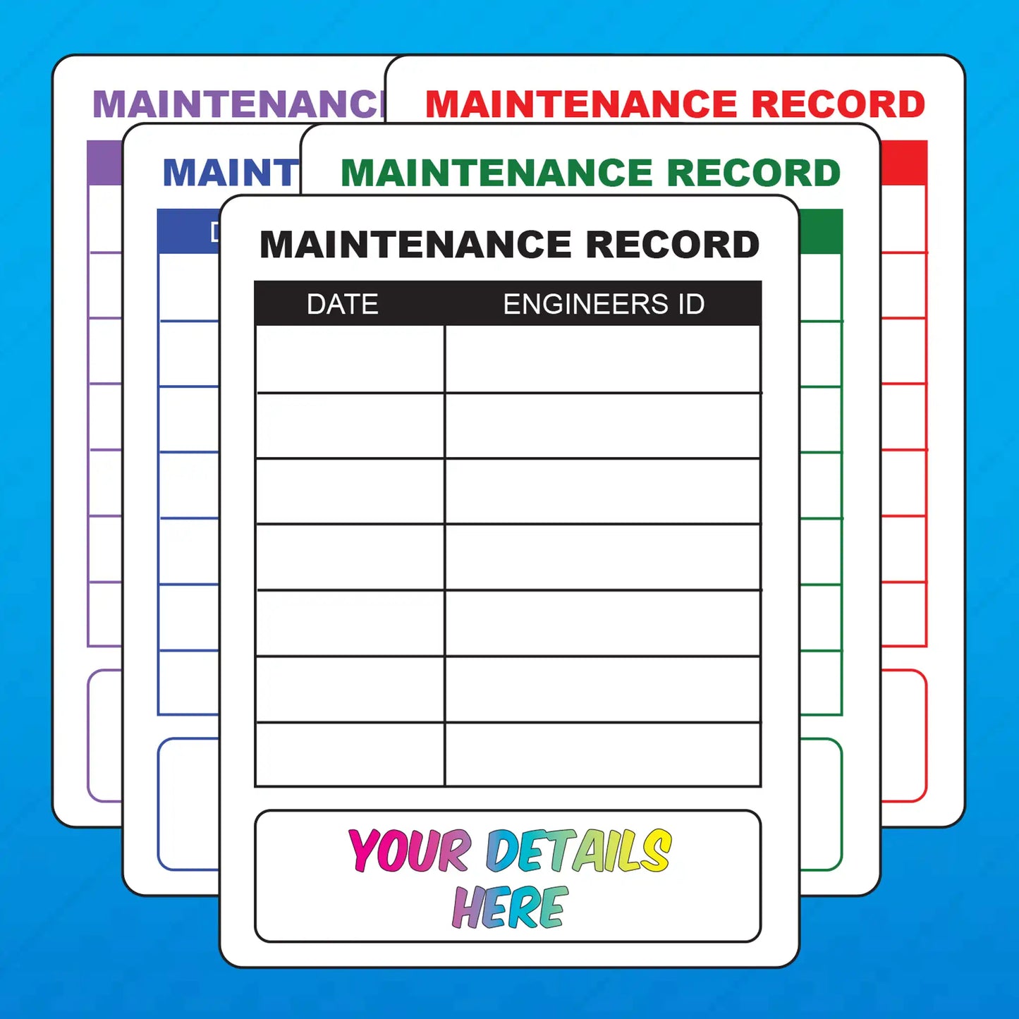 Personalised General Service Stickers - Version 2