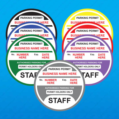 Parking Permit Window Stickers (Numbered)